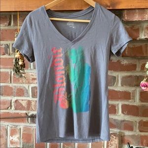 Blondie V Neck Fray band T-shirt